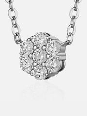 Moissanite Cluster Hexagon Adjustable Necklace