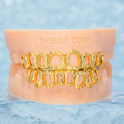 OPEN FACE WITH DIAMOND CUT AND DIAMOND DUST GRILLZ