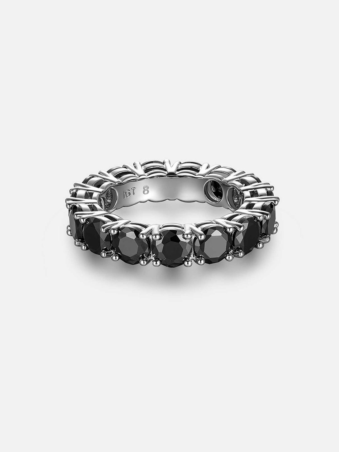 5mm Black Moissanite Eternity Ring