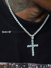 13CT S925 Moissanite Cross Pendant
