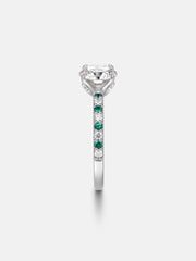 2CT Moissanite Engagement Ring With Side Diamond