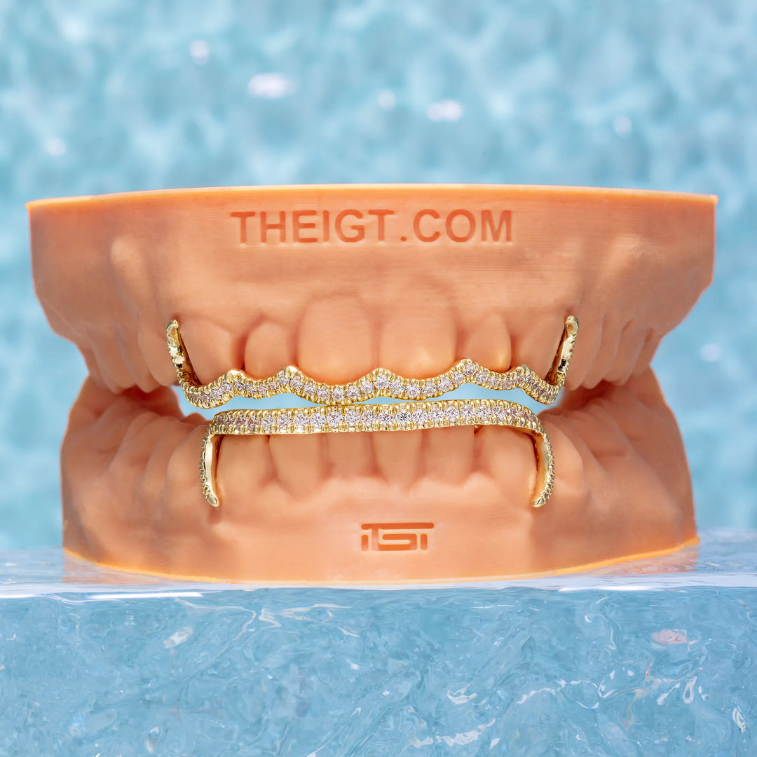 Wave Diamond Bar Grillz