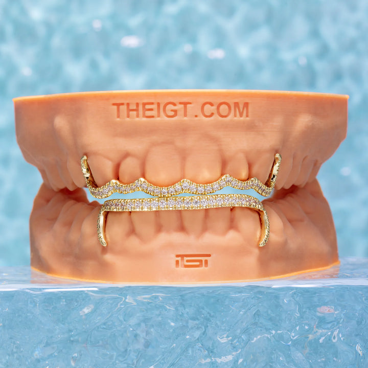 Wave Diamond Bar Grillz