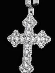 Iced Gothic Cross Pendant