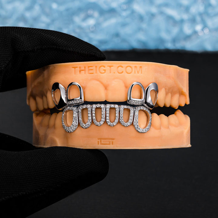 Top 4 Heart Style W Bottom 6 Grillz