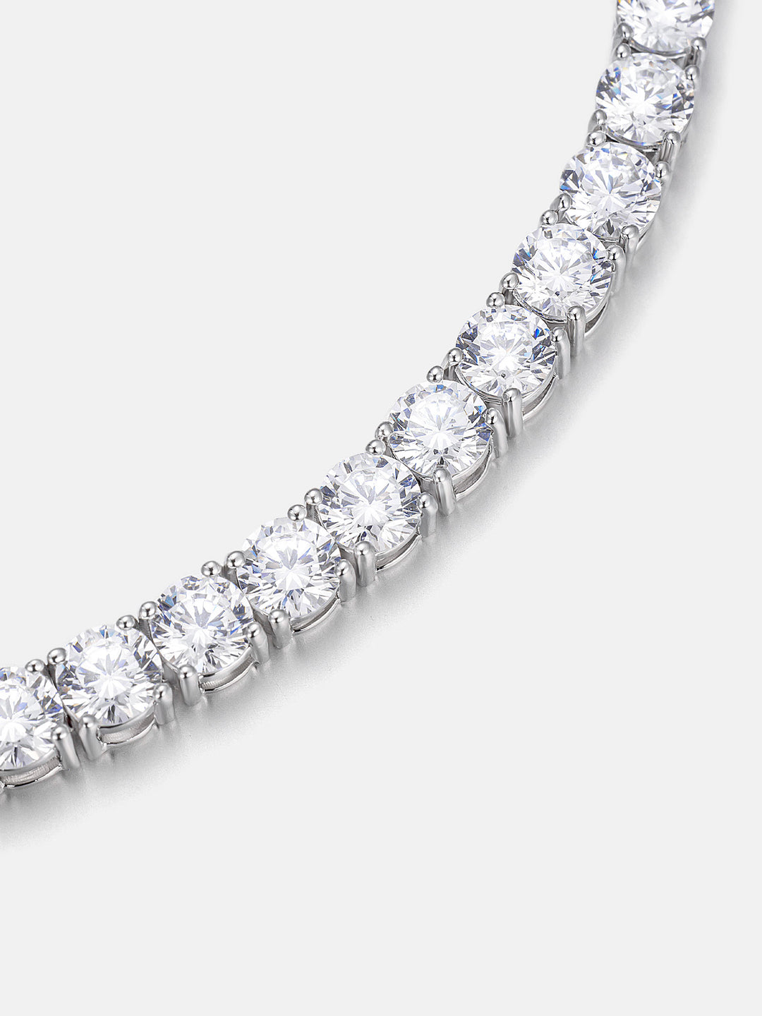 Adjustable 4mm Round Cut Moissanite Tennis Anklet