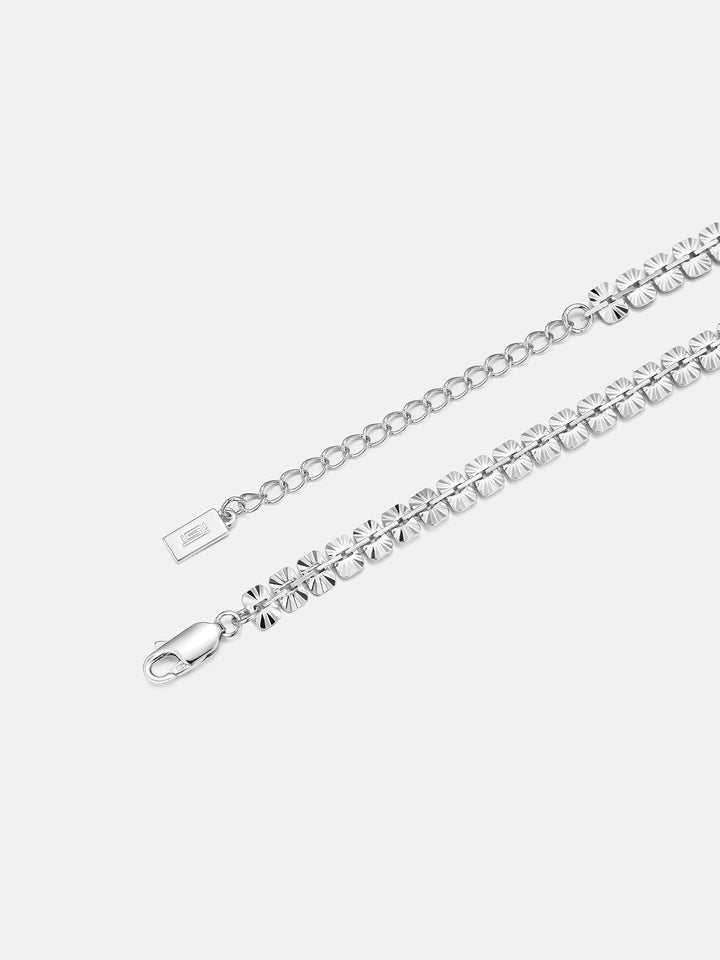 5.2mm Italian Silver Sun Discs Chain Or Bracelet