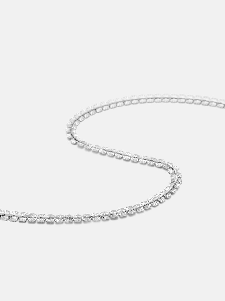 5.2mm Italian Silver Sun Discs Chain Or Bracelet