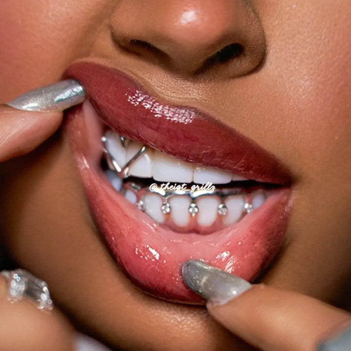Diamond Heart & Wave Style Grillz