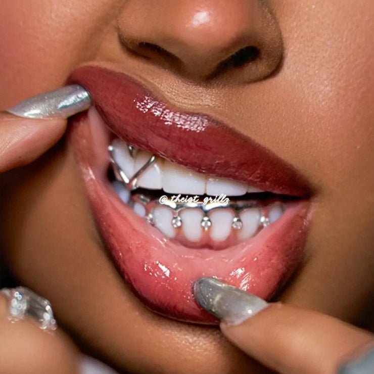 Diamond Heart & Wave Style Grillz