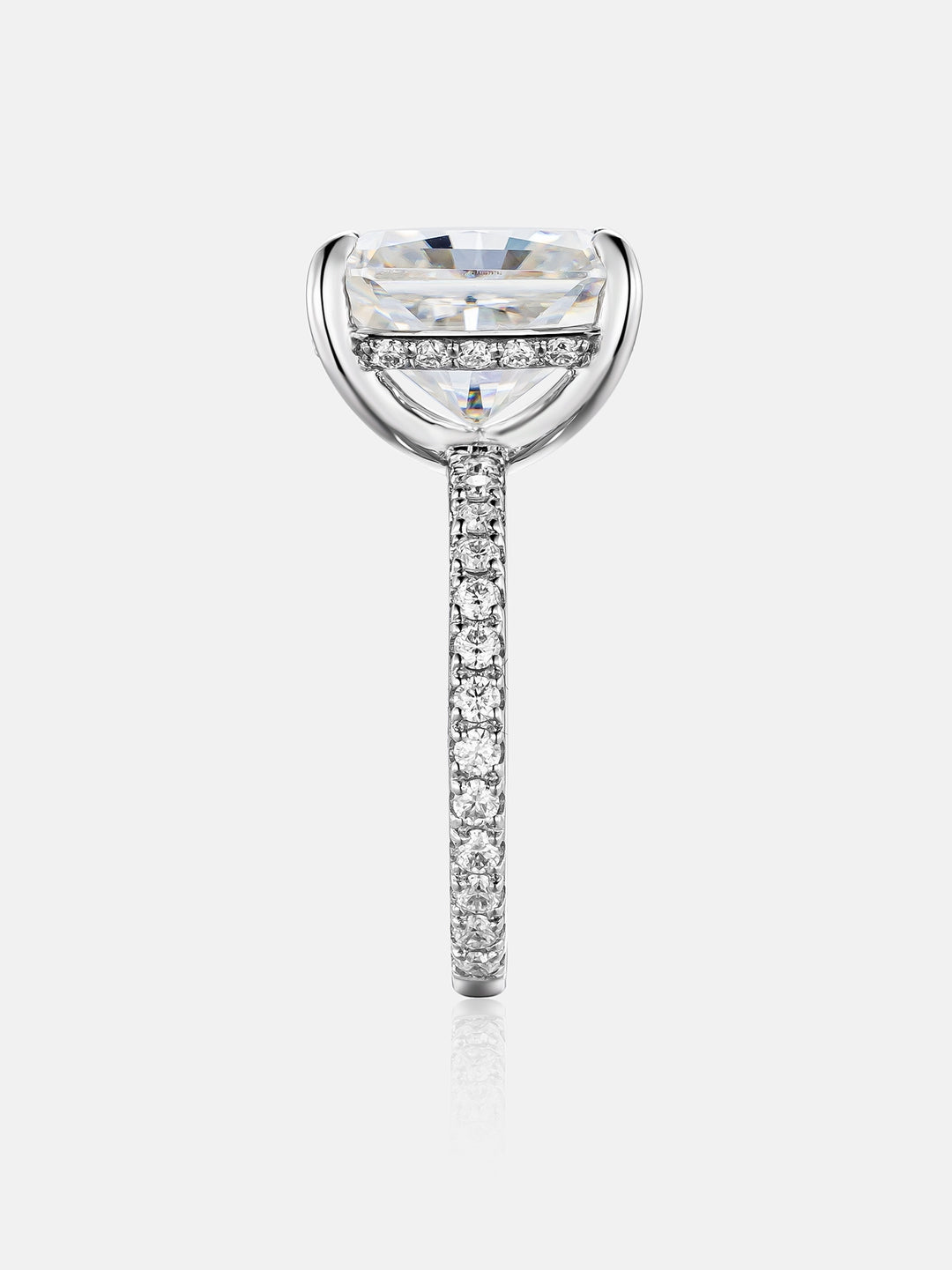 5CT Solitaire Radiant Cut Moissanite Engagement Ring