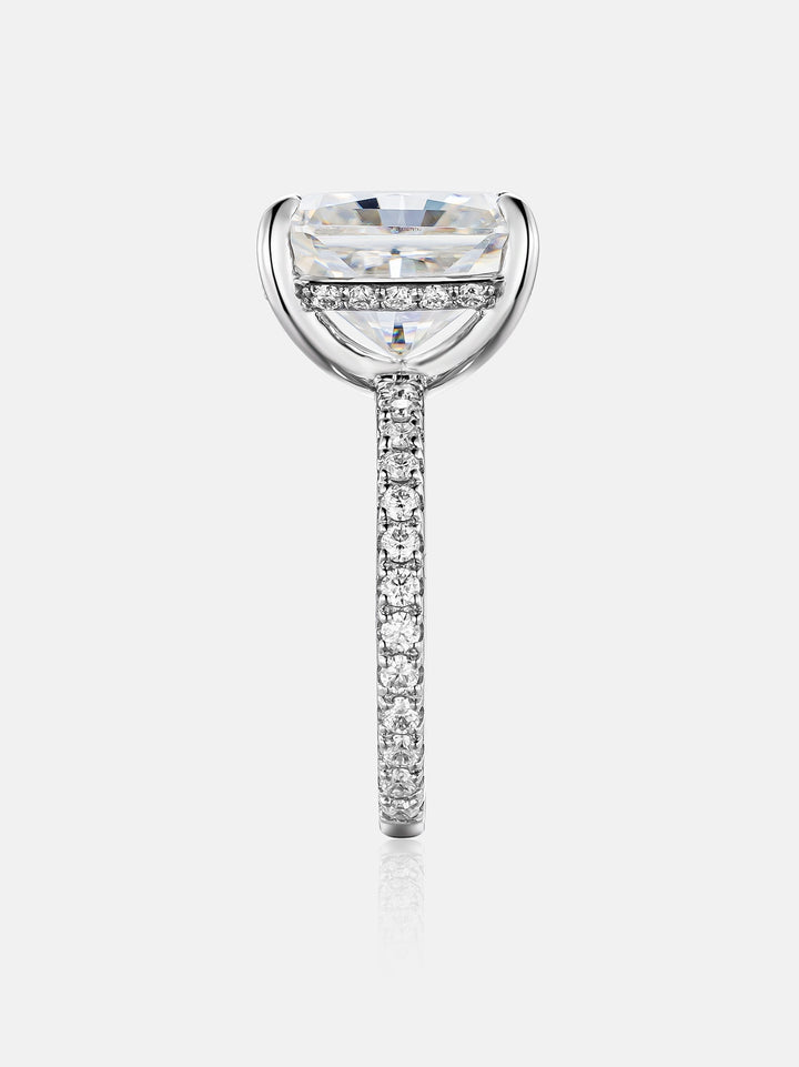 5CT Solitaire Radiant Cut Moissanite Engagement Ring