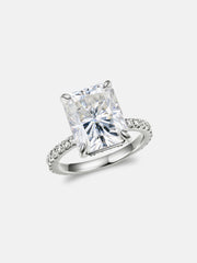 5CT Solitaire Radiant Cut Moissanite Engagement Ring