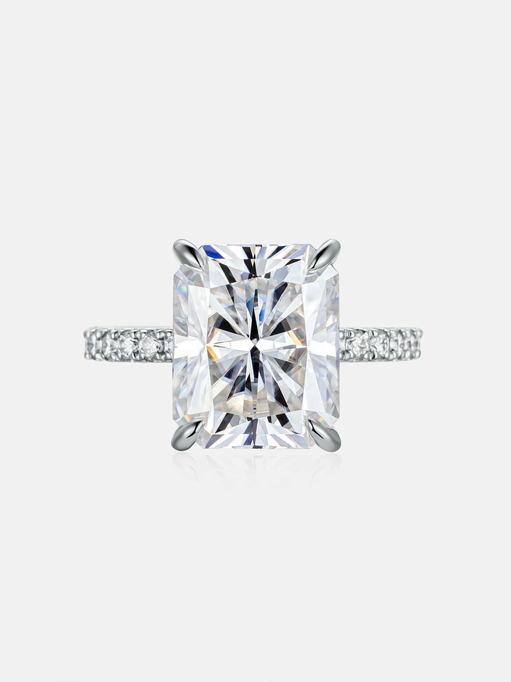 5CT Solitaire Radiant Cut Moissanite Engagement Ring