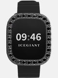 5MM Black Moissanite Bezel Case With Side Stones For 49mm Apple Watch Ultra 1/2/3
