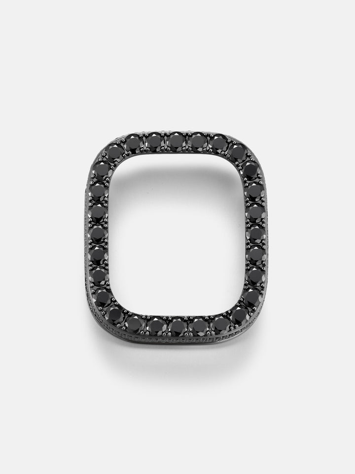 5MM Black Moissanite Bezel Case With Side Stones For 49mm Apple Watch Ultra 1/2/3