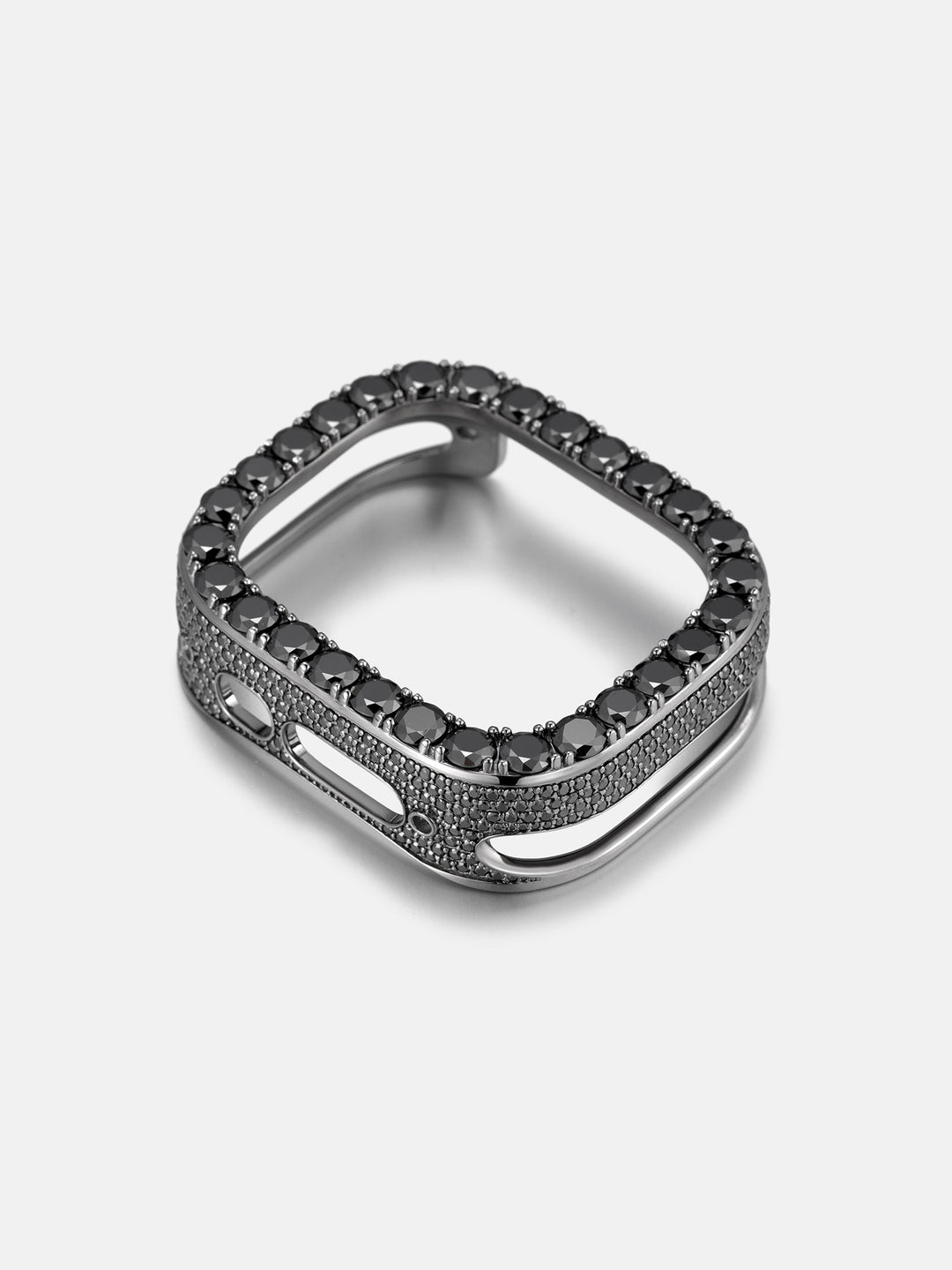 5MM Black Moissanite Bezel Case With Side Stones For 49mm Apple Watch Ultra 1/2/3