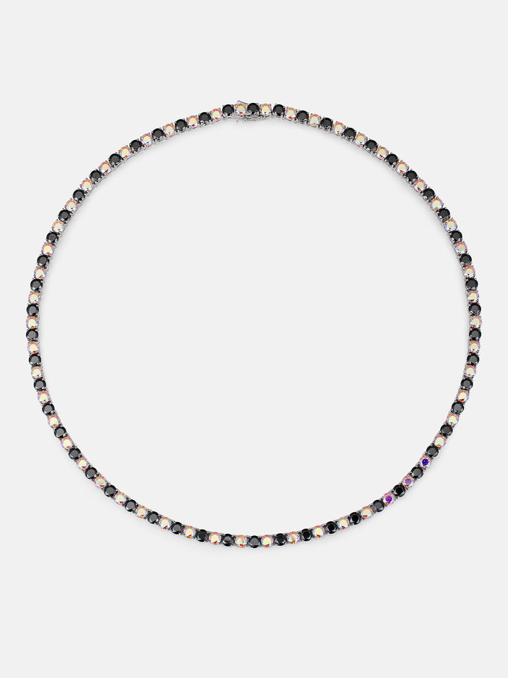 5MM Black & Rainbow Moissanite Tennis Chain
