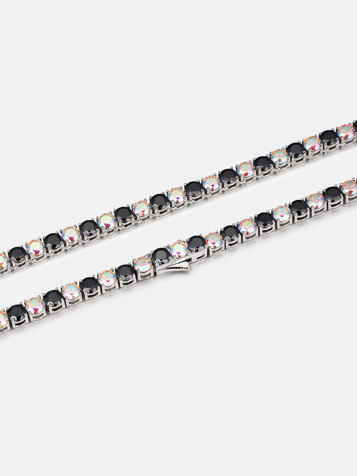 5MM Black & Rainbow Moissanite Tennis Chain
