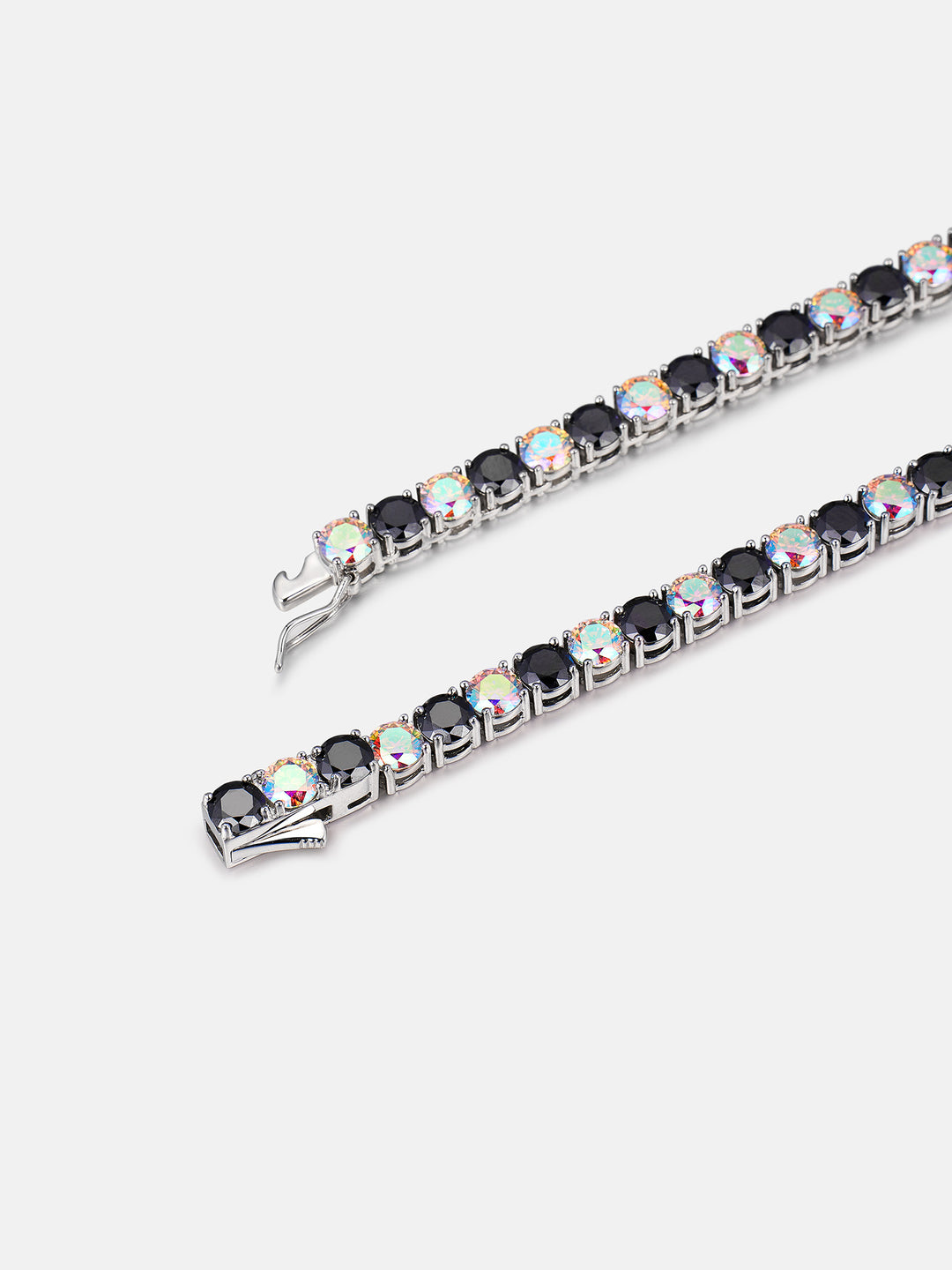 5MM Black & Rainbow Moissanite Tennis Chain