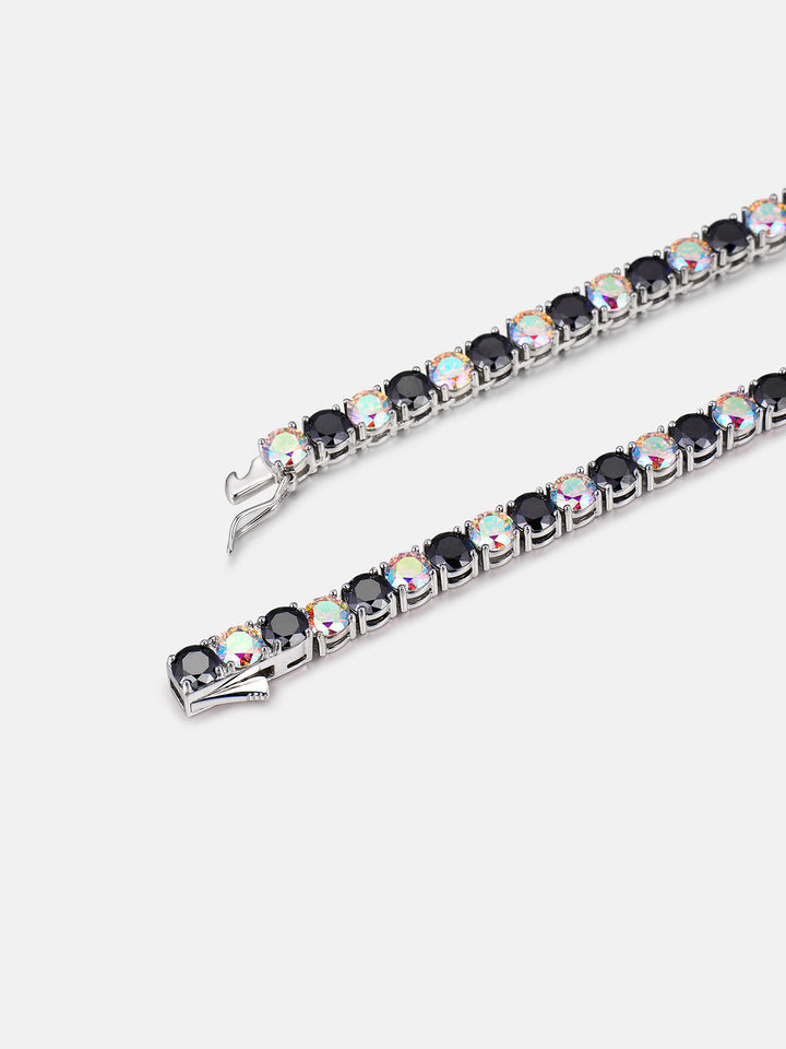 5MM Black & Rainbow Moissanite Tennis Chain