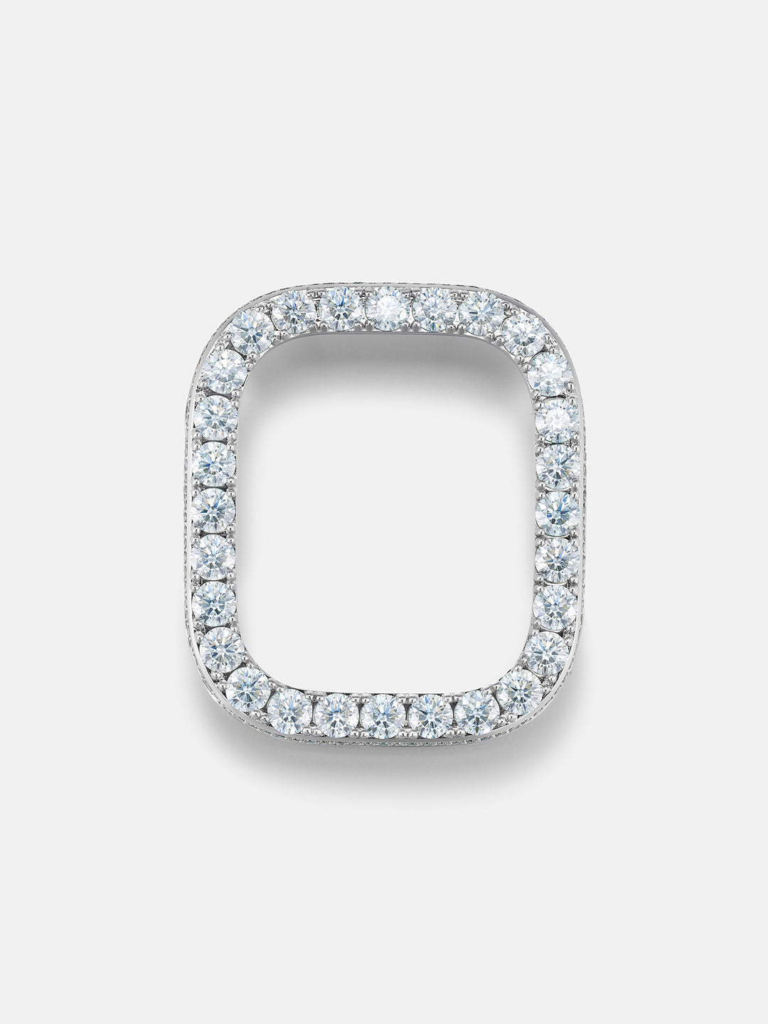 5MM Blue Moissanite Bezel Case With Side Stones For 49mm Apple Watch Ultra 1/2/3