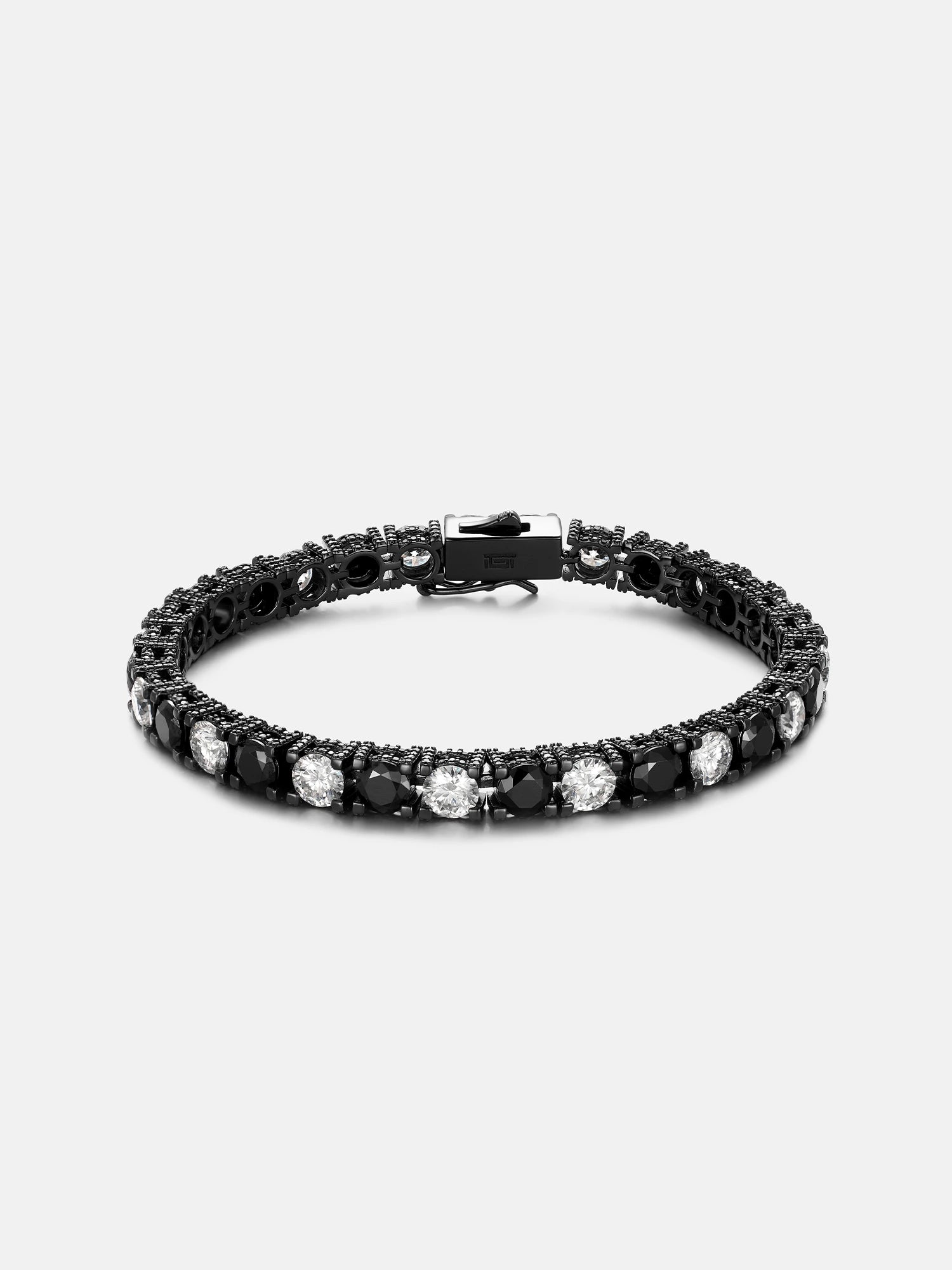 5MM Full Iced Black & White Moissanite Tennis Bracelet