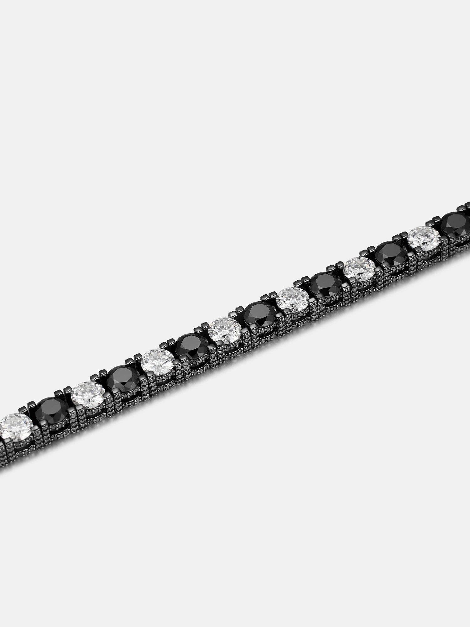 5MM Full Iced Black & White Moissanite Tennis Bracelet