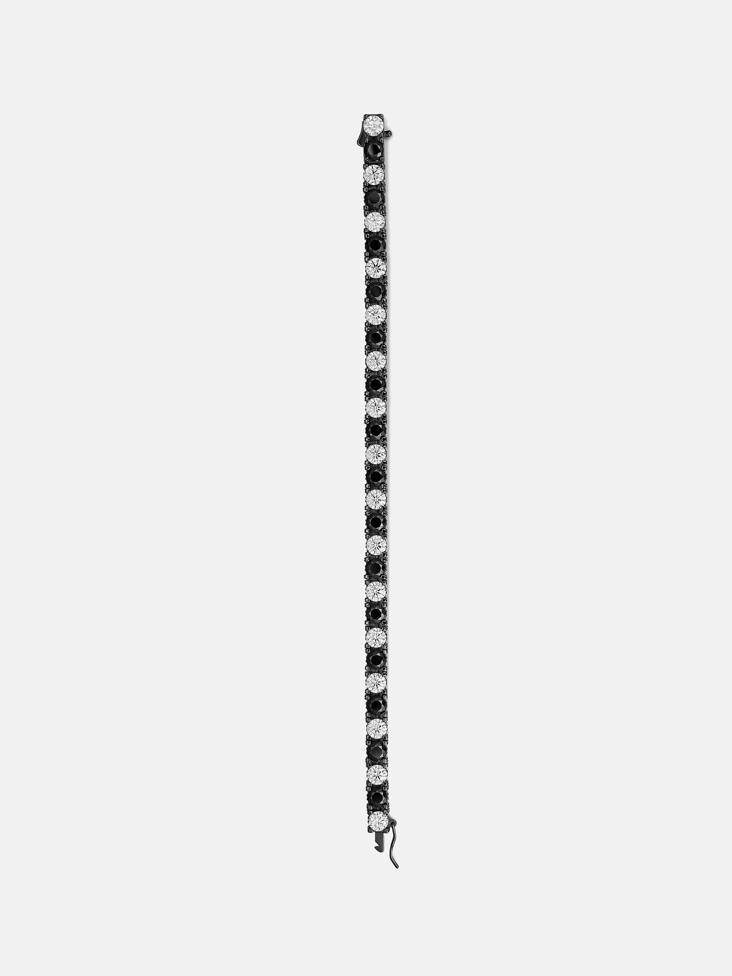 5MM Full Iced Black & White Moissanite Tennis Bracelet