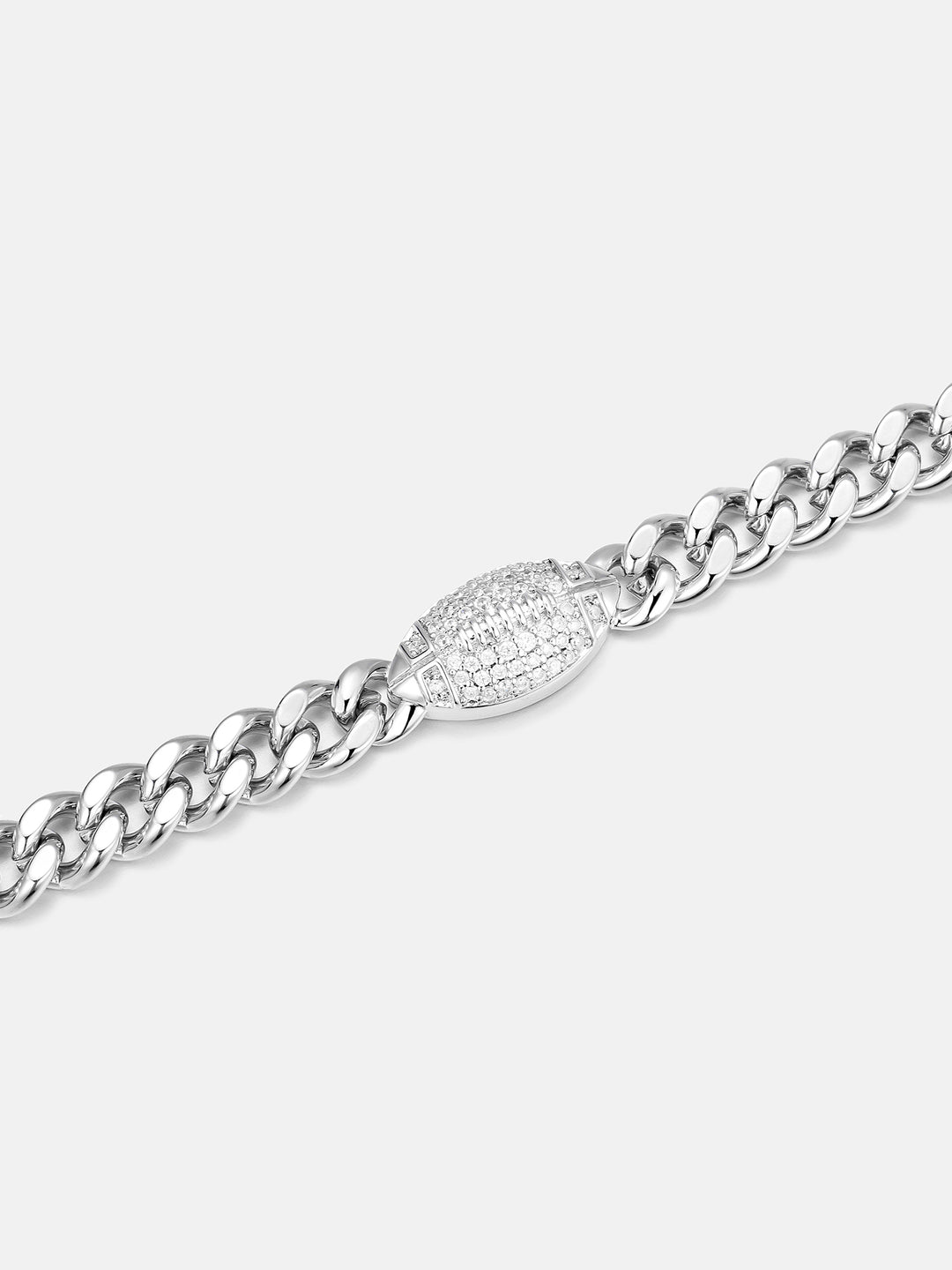5MM Iced Football Cuban Link Bracelet