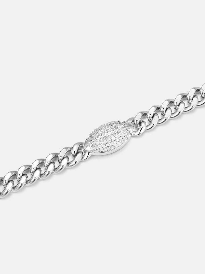 5MM Iced Football Cuban Link Bracelet