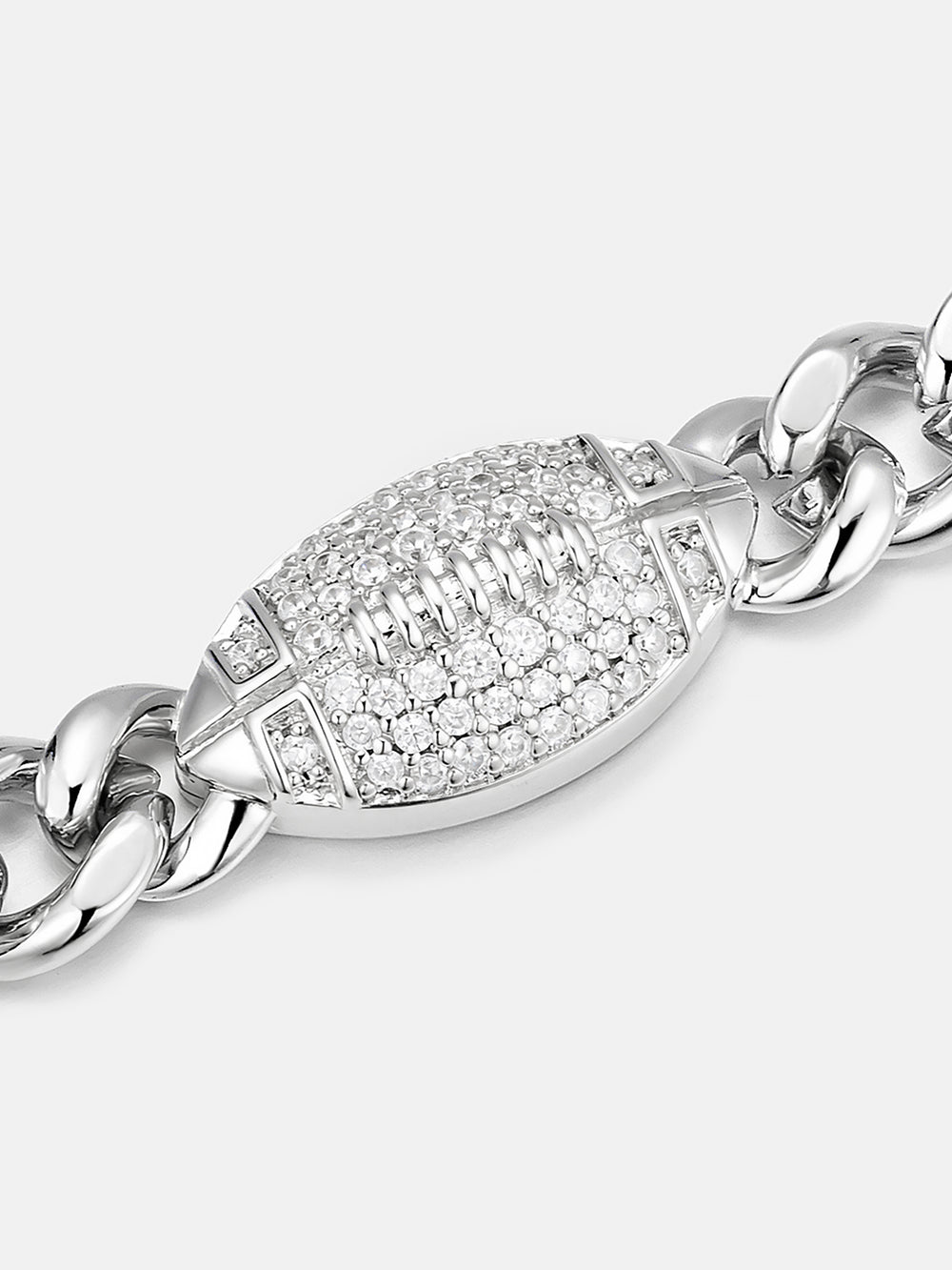 5MM Iced Football Cuban Link Bracelet