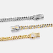 5MM S925 Moissanite Prong Cuban Bracelet Or Chain