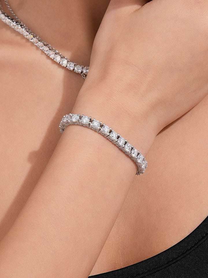 5MM Full Iced Moissanite Tennis Bracelet
