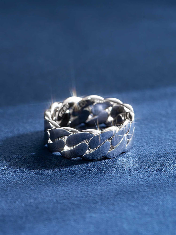 8mm S925 Cuban Ring