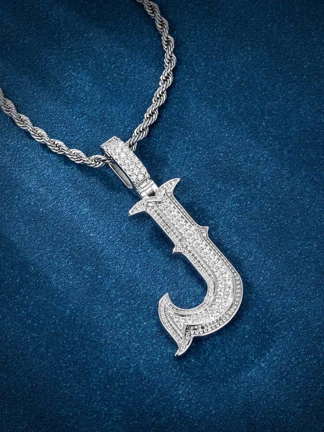 Custom Made J Moissanite Pendant