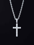 S925 Moissanite Cross Pendant 2.1ct