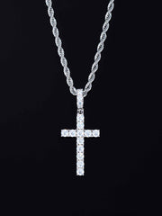 S925 Moissanite Cross Pendant 2.1ct