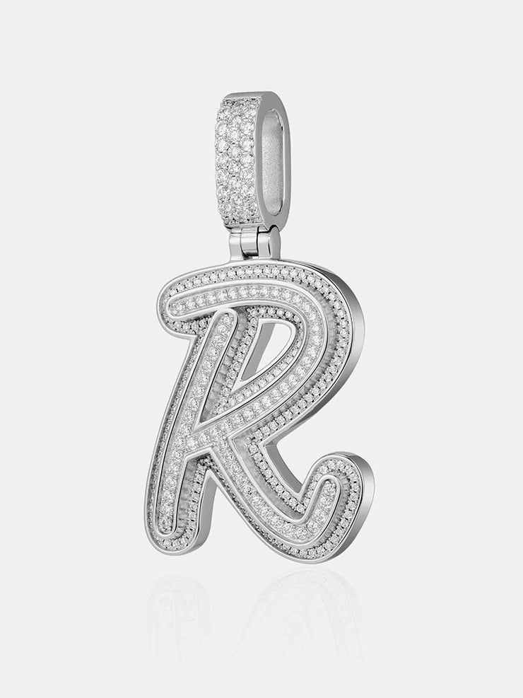 Custom Made R Moissanite Pendant