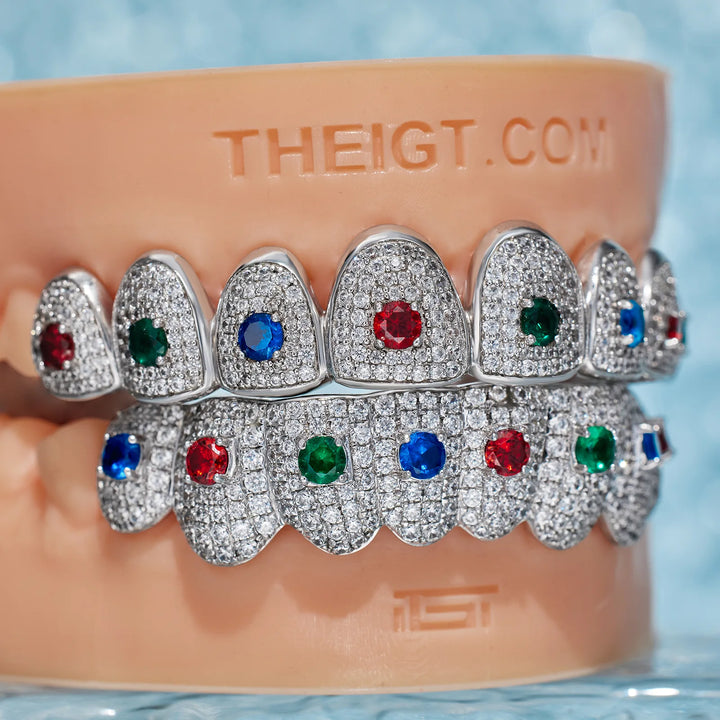 Custom Colored Gemstone Grillz