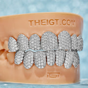 PAVE/HONEYCOMB MOISSANITE OR LAB HAND-SETTING GRILLZ