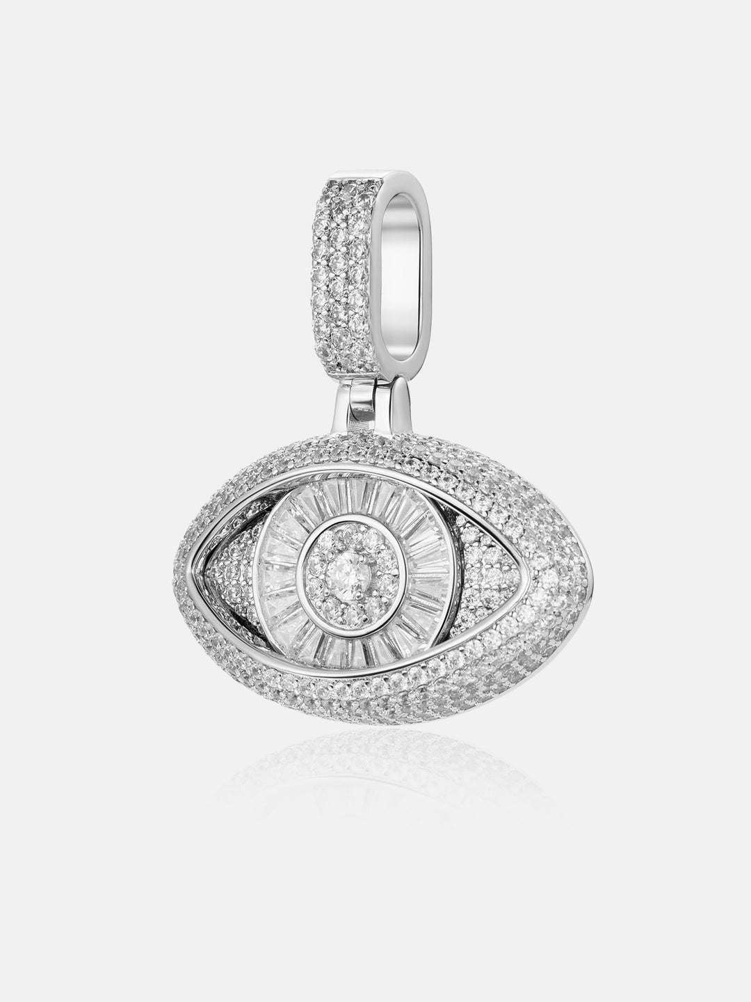 S925 Moissanite Evil Eye Rotatable Pendant