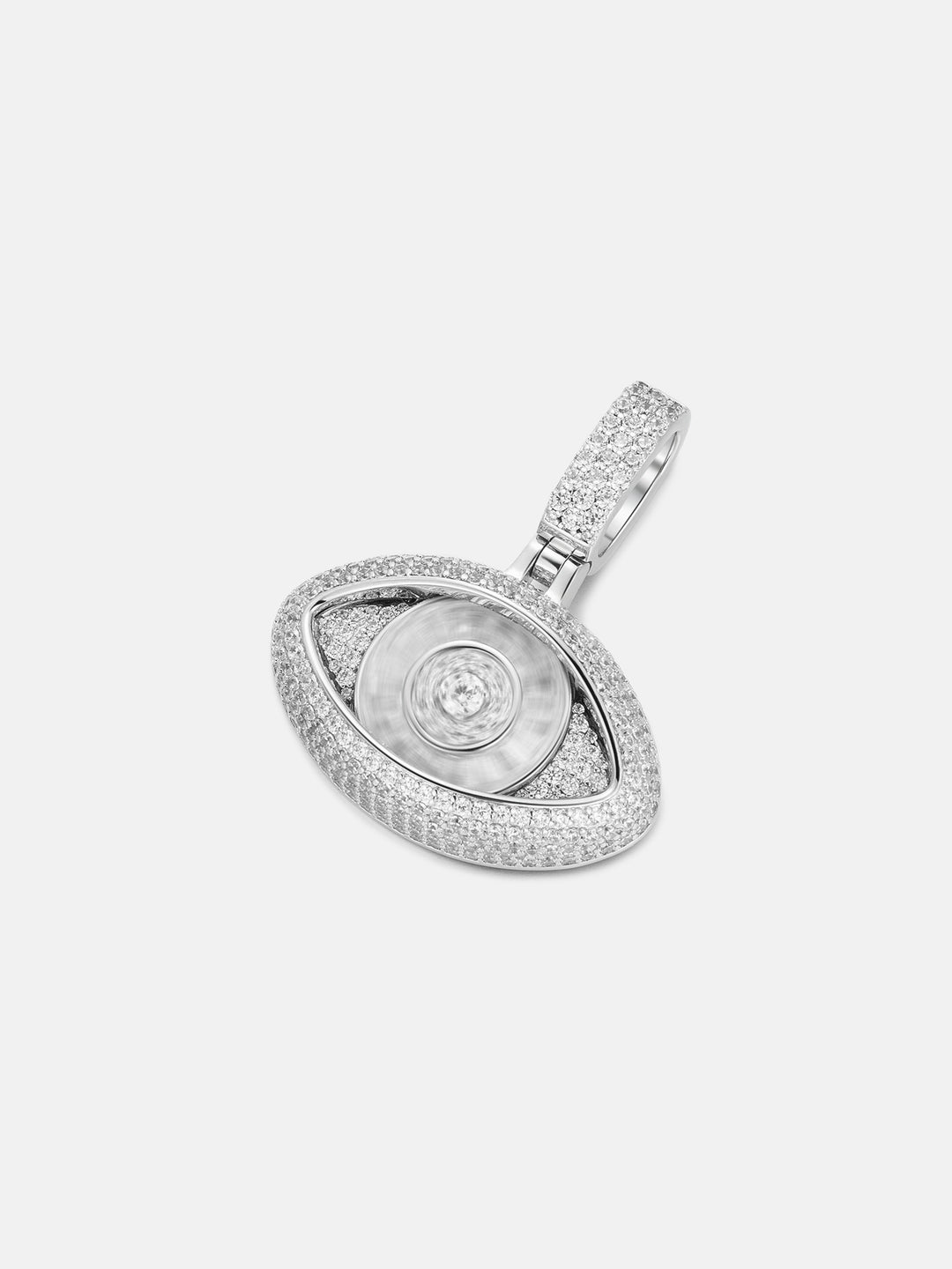 S925 Moissanite Evil Eye Rotatable Pendant