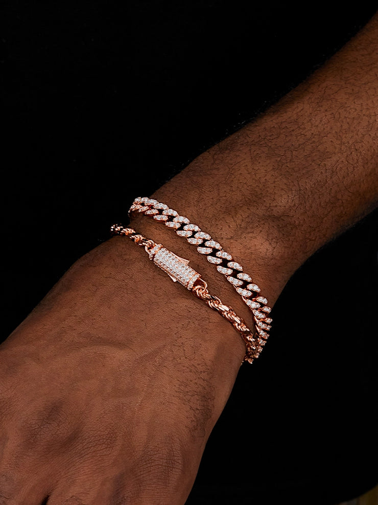 Rose Gold Moissanite Bracelets Set [2PCS/SET]