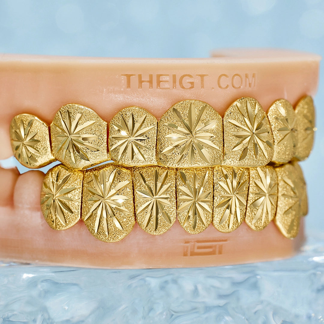 Custom Sunburst Cuts Grillz