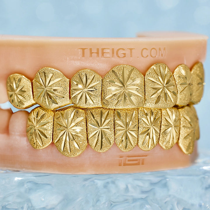 Custom Sunburst Cuts Grillz