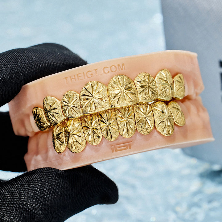Custom Sunburst Cuts Grillz