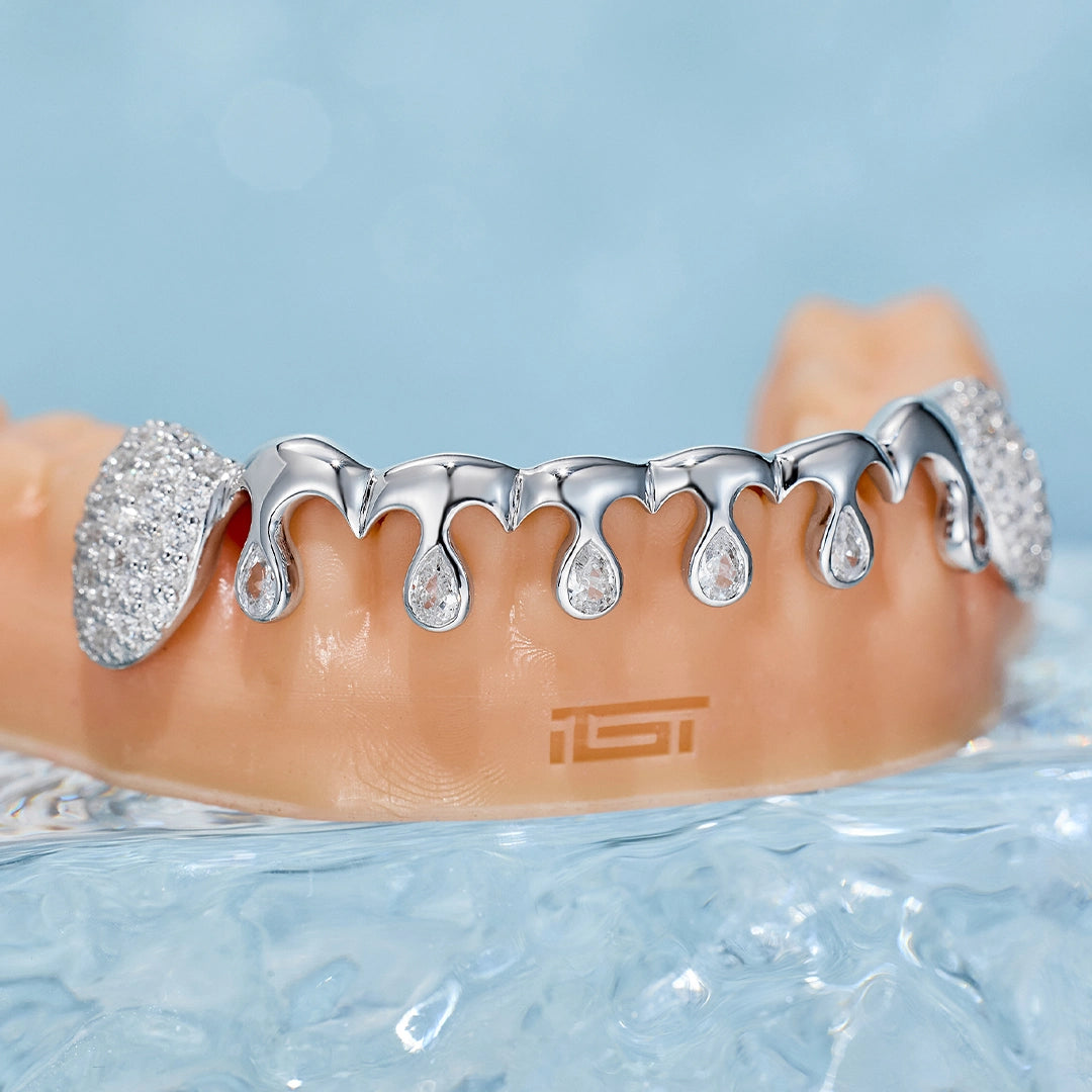 Round & Pear Cut Drip Grillz