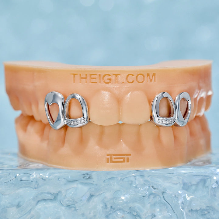 Open Face With Heart Style Grillz