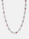 8MM S925 Multicolor Gemstone Rolo Chain